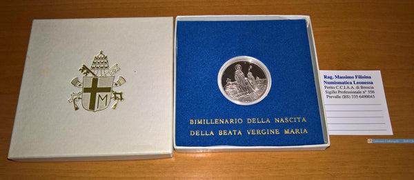 NL* VATICANO 500 LIRE Argento 1984 BEATA Vergine MARIA PROOF set zecca