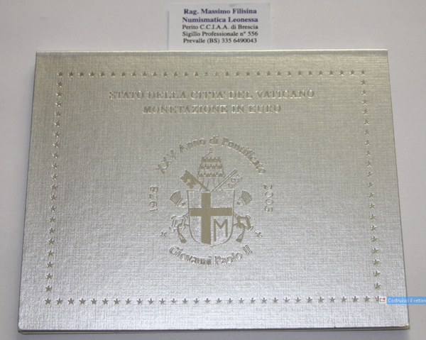 NL* CITTA'  Vaticano Papa GIOVANNI PAOLO II 2003 Divisionale 8 Valori FDC set