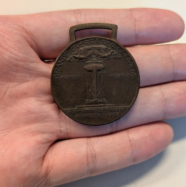 NL* ITALIA Medaglia Bronzo 1915 - 1918 GRANDE GUERRA PER LA CIVILTA' Johnson