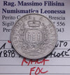 NL* SAN MARINO 1 LIRA Argento 1898 ROMAFDC RARA *R* Perizia Filisina Massimo