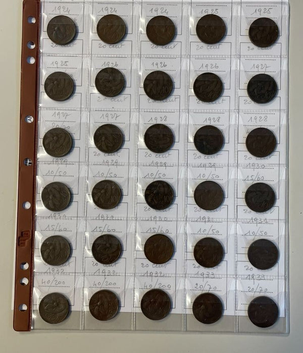 NL* REGNO ITALIA SAVOIA VEIII Lotto 30 MONETE 10 CENTESIMI APE MOLTO BELLE