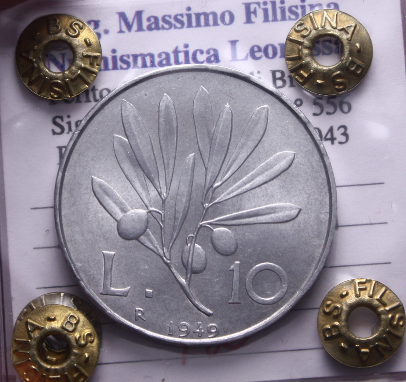 NL* Italia Repubblica 10 LIRE PEGASO 1949 FDC Perizia Filisina Massimo