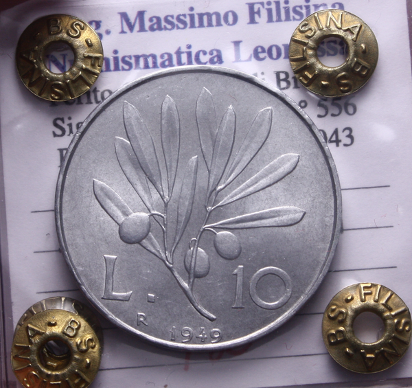 NL* Italia Repubblica 10 LIRE PEGASO 1949 FDC Perizia Filisina Massimo