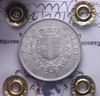 NL* VEII 1 LIRA Argento 1863 MILANO STEMMA BB/SPL Perizia Filisina Massimo