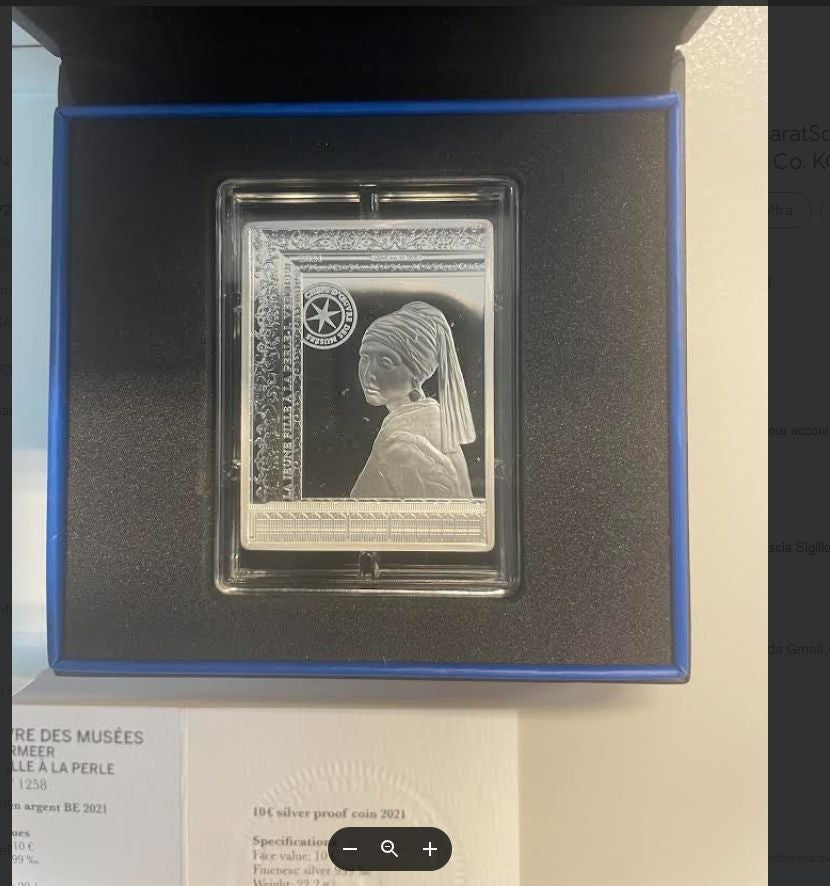 NL* FRANCIA MDP 10 EURO ARGENTO 2021 RAGAZZA CON ORECCHINO DI PERLA Proof set