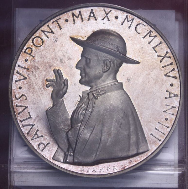 NL* ROME Vatican PAUL VI Silver Medal 1965 III PANORAMA FDC