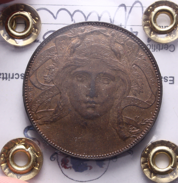 NL* VEIII BUONO 20 CENTESIMI 1906 FIERA DI MILANO SPL+/QFDC Perizia Filisina