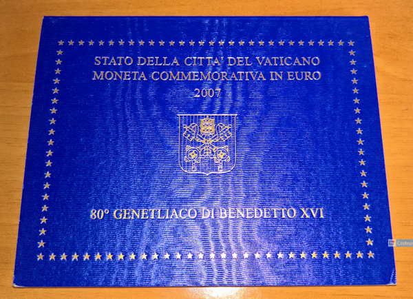 NL* CITTA' DEL VATICANO BENEDETTO 2 Euro 2007 80° GENETLIACO DEL PAPA FDC