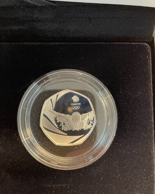 NL* ENGLAND Elizabeth II 50 PENCE 2016 SILVER OLIMPYC TEAM GB PROOF Royal M