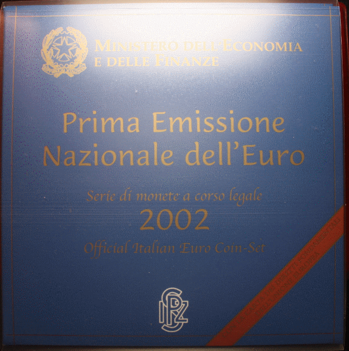 NL* ITALIA Serie Divisionale 2002 PRIMA EMISSIONE 8 Valori in Euro FDC set Zecca
