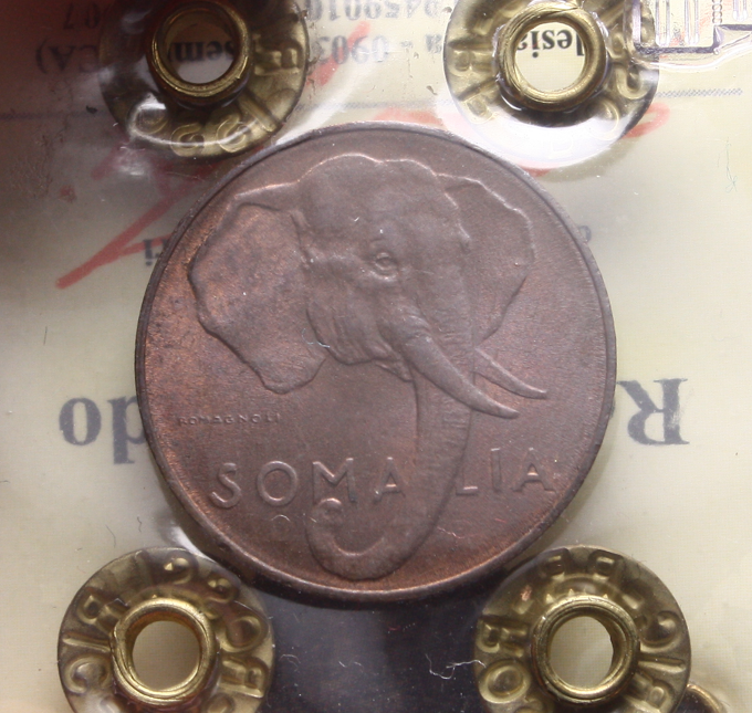 NL* AFIS SOMALIA 1 CENTESIMO 1950 qFDC RAME ROSSO Perizia Rossi Riccardo