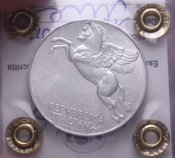 NL* Italia Repubblica 10 LIRE PEGASO 1950 QFDC Perizia Filisina Massimo