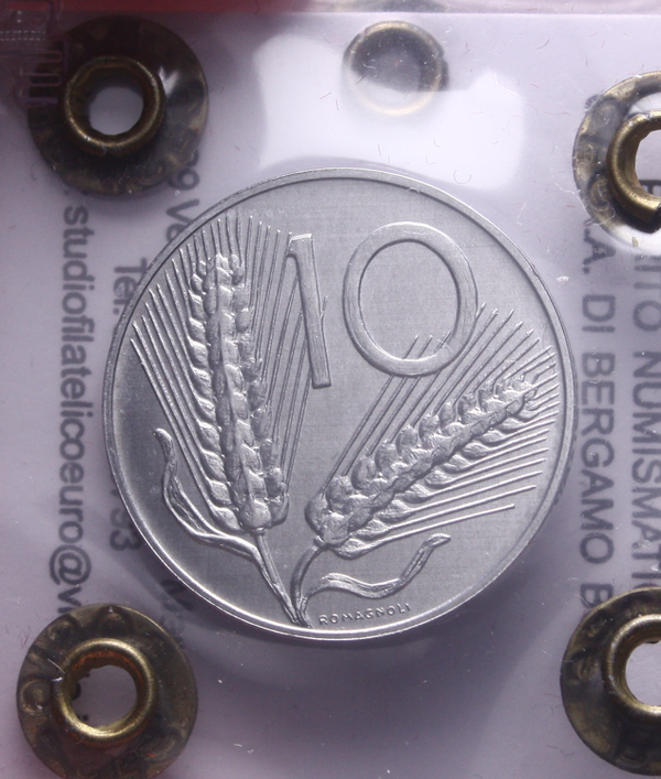 NL* Italia Repubblica 10 LIRE SPIGHE ARATRO 1998 SPIGHE LUNGHE FDC Perizia Bosio