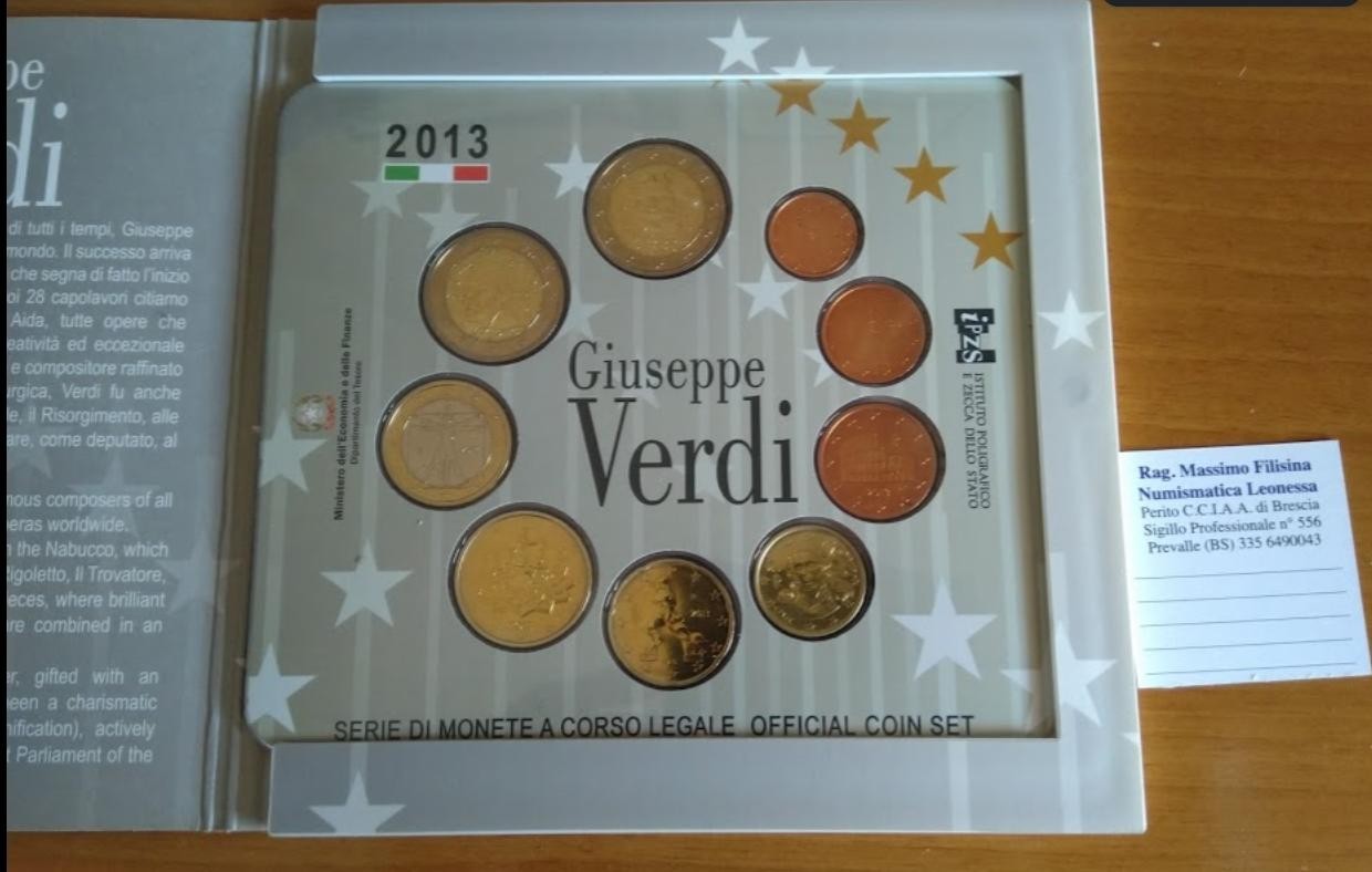 NL* ITALIA Divisionale 2013 9 Valori IN EURO FDC Set zecca - GIUSEPPE VERDI