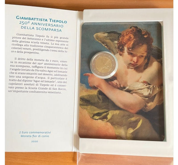 NL* SAN MARINO 2 Euro 2020 250 ° ANNIVERSARIO GIAMBATTISTA TIEPOLO FDC SET