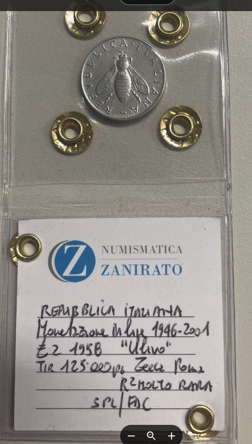 NL* Italia 2 LIRE ULIVO 1958 MOLTO RARA SPL/FDC Sigillata NUMISMATICA ZANIRATO L