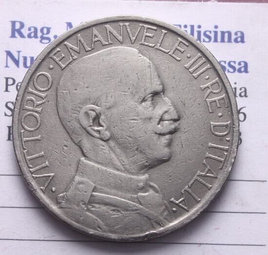NL* VEIII BUONO 2 LIRE FASCIO 1926 RARE R as pictured