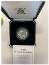 NL* GB UK ELISABETTA II 2 TWO POUND SILVER Argento 1995 SECOND WOLRD WAR PROOF