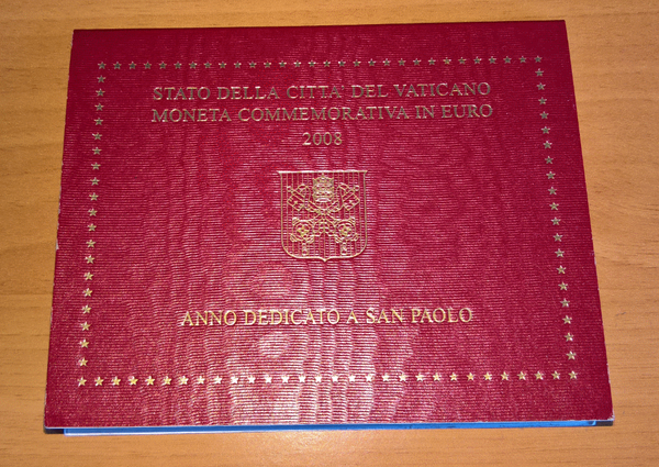 NL* CITTA' DEL VATICANO BENEDETTO 2 Euro 2008 ANNO PAOLINO SAN PAOLO FDC