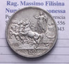 NL* VEIII Italia 2 LIRE ARGENT0 1915 QUADRIGA BRIOSA ottima