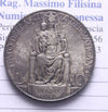 NL* ROMA CITTA' DEL VATICANO Papa PIO XI 10 Lire ARGENTO 1937 SUPER con patina