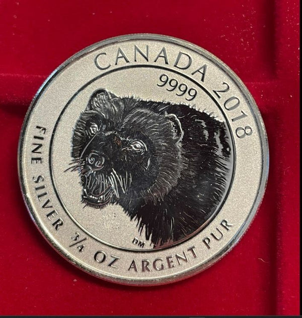 NL*CANADA 2 Dollari 2018 3/4 OZ ONCIA ARGENTO PURO Animali Selvatici ORSO FDC