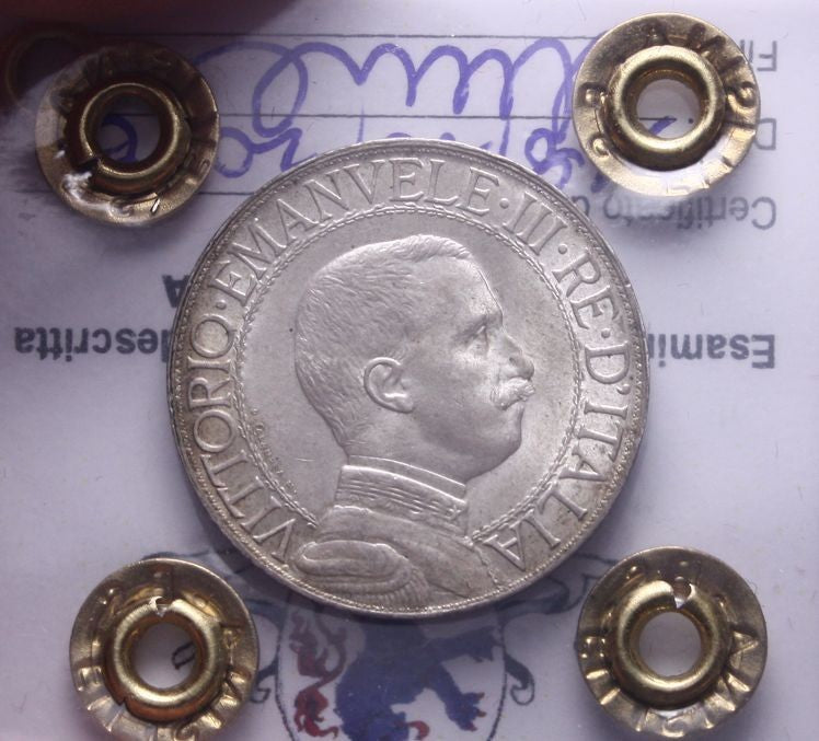 NL* VEIII 1 LIRA ARGENTO 1912 QUADRIOGA VELOCE FDC Perizia Filisina Massimo