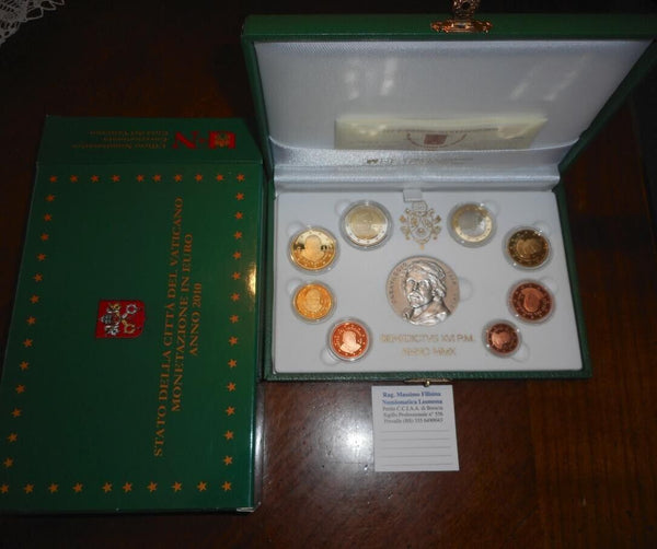 NL* VATICAN BENEDICT XVI Divisional 2010 8 values ​​with Proof Silver MEDAL 