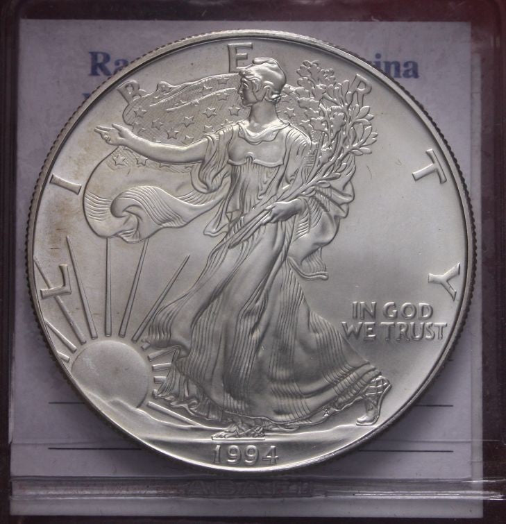 NL* STATI UNITI 1 DOLLARO ARGENTO 1994 1 ONCIA OZ ARGENTO PURO Liberty Walking