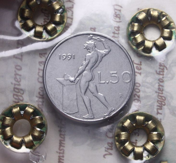 NL* ITALIA 50 LIRE 1991 VARIANTE LOBO ORECCHIO TONDO QFDC Perizia LUPO ...