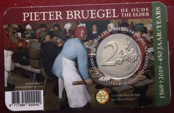 NL* BELGIO 2 EURO 2019 PIETER BRUEGEL 1569-2019 FDC coin card