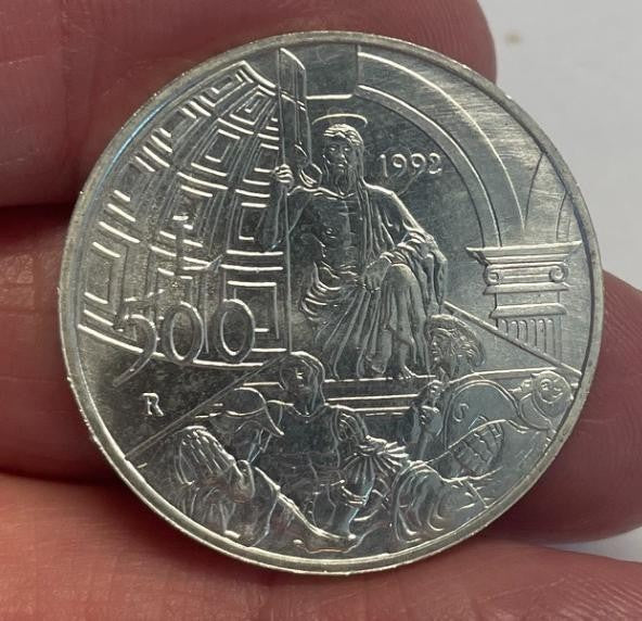 NL*ITALIA 500 Lire Argento 1992 PIERO Della FRANCESCA FDC da Divisionale zecca