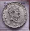NL* NAPOLI FERDINANDO II Piastra 120 GRANA argento 1857 SPLENDIDA conservazione