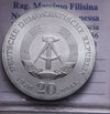 NL* D.D.R.  EST GERMANY 20 DM SILVER 1970 FRIEDRICH ENGELS FDC - Unc