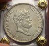 NL* DUE SICILIE FERDINANDO II 120 GRANA Argento 1857 SPL+ Perizia Filisina M