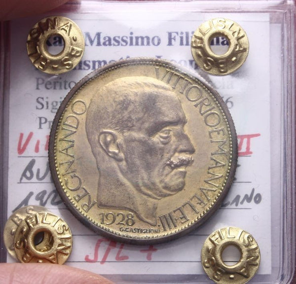 NL* VEIII BUONO 2 LIRE 1928 FIERA di MILANO SPL +  Perizia Filisina Massimo
