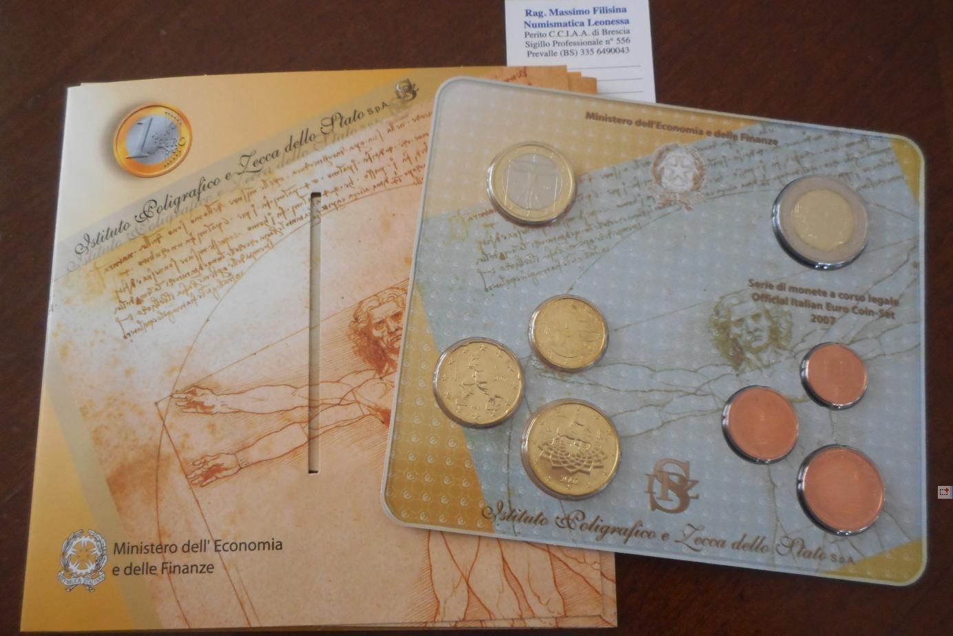 NL* ITALIA Repubblica Divisionale 2007 8 Valori IN EURO FDC Set zecca