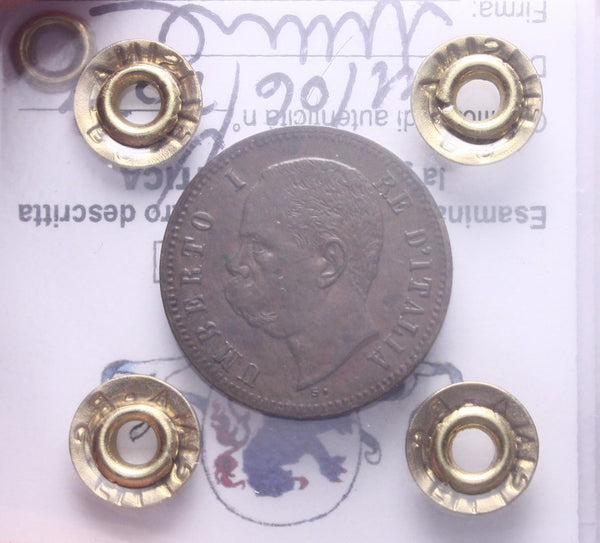 NL* UMBERTO I 2 CENTESIMI RAME VALORE 1898 ROMA SPL Perizia Filisina Massimo