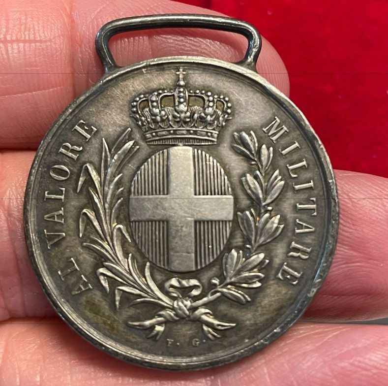 NL*SAVOIA Medaglia argento VALORE MILITARE CAMPAGNA della BASSA ITALIA 1860-1861