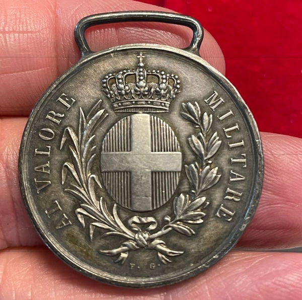 NL*SAVOIA Medaglia argento VALORE MILITARE CAMPAGNA della BASSA ITALIA 1860-1861