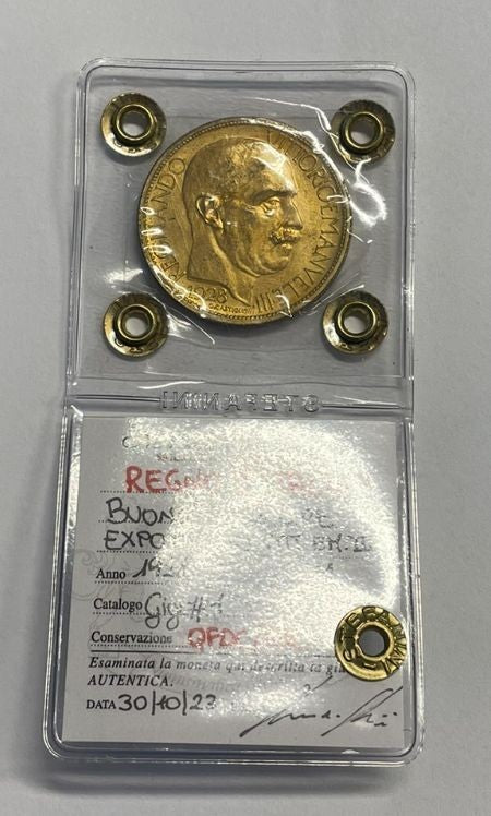 NL* VEIII BUONO 2 LIRE 1928 FIERA di MILANO Q.FDC/FDC Perizia Stefanini