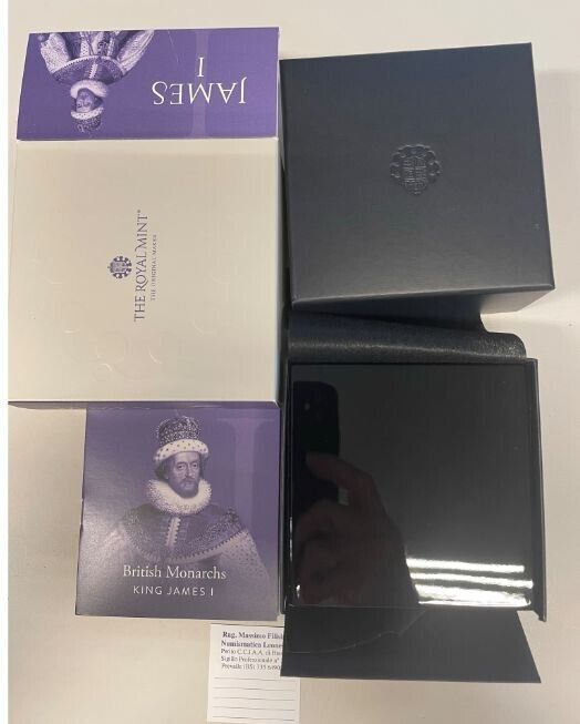 EN* GB ELISABETTA II British Monarch KING JAMES I 2022 2 OZ SILVER PROOF SET