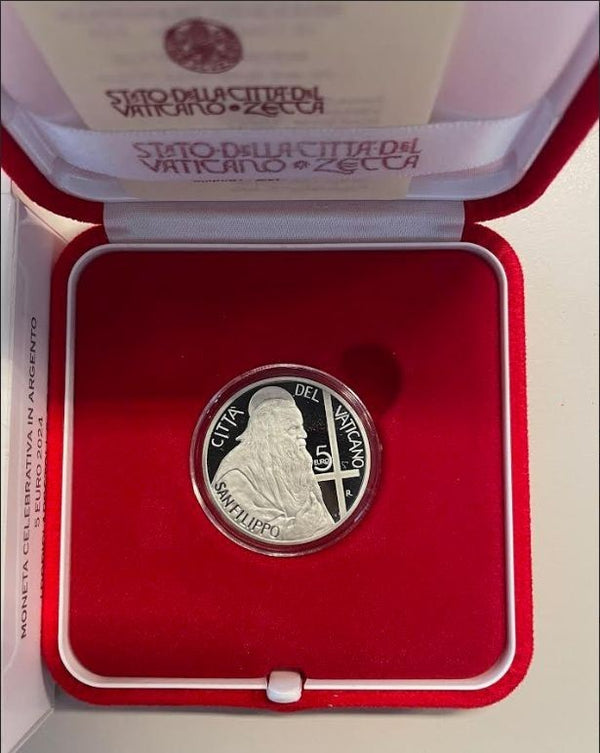 NL* VATICANO 5 Euro ARGENTO 2024 12 Apostoli SAN FILIPPO PROOF set Zecca