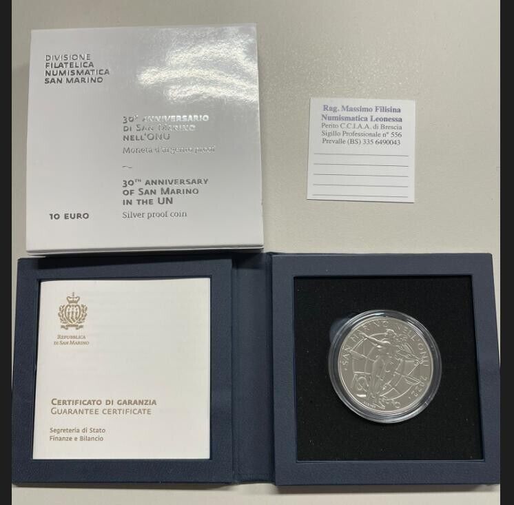 EN* SAN MARINO 10 EURO Silver 2022 SAN MARINO IN THE UN PROOF Mint set