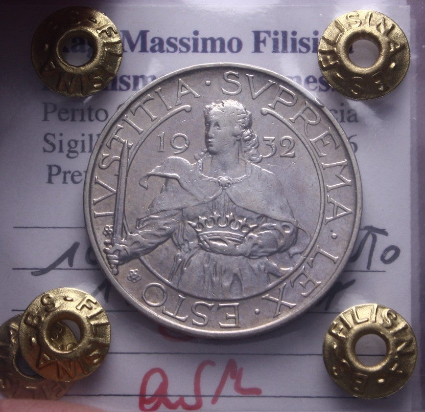 NL* SAN MARINO 10 Lire ARGENTO 1932 Roma QSPL Perizia Filisina Massimo
