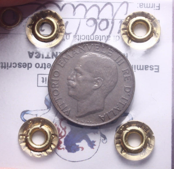 NL*VEIII Italia 5 CENTESIMI SPIGA 1933 QFDC Perizia Filisina Massimo