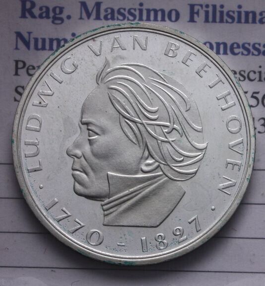 NL* GERMANY GERMANY 5 MARK SILVER 1970 LUDWIG VAN BEETHOVEN Proof FS