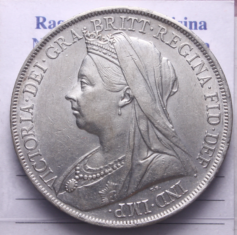 NL* INGHILTERRA REGINA VITTORIA CROWN Corona argento 1900 zecca Londra