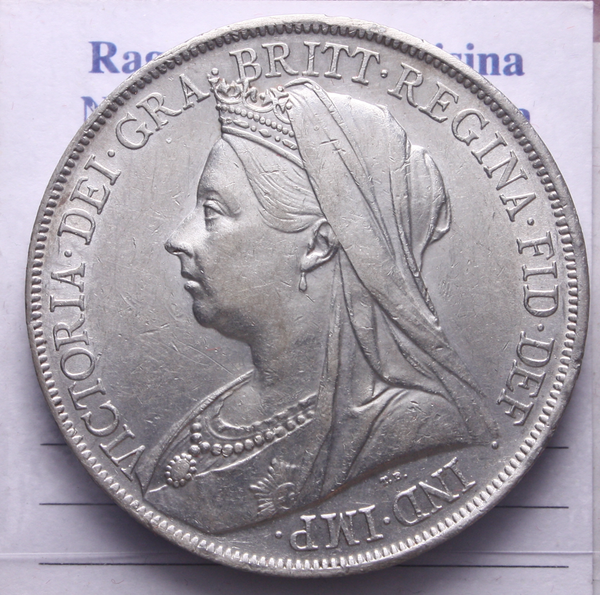 NL* INGHILTERRA REGINA VITTORIA CROWN Corona argento 1900 zecca Londra