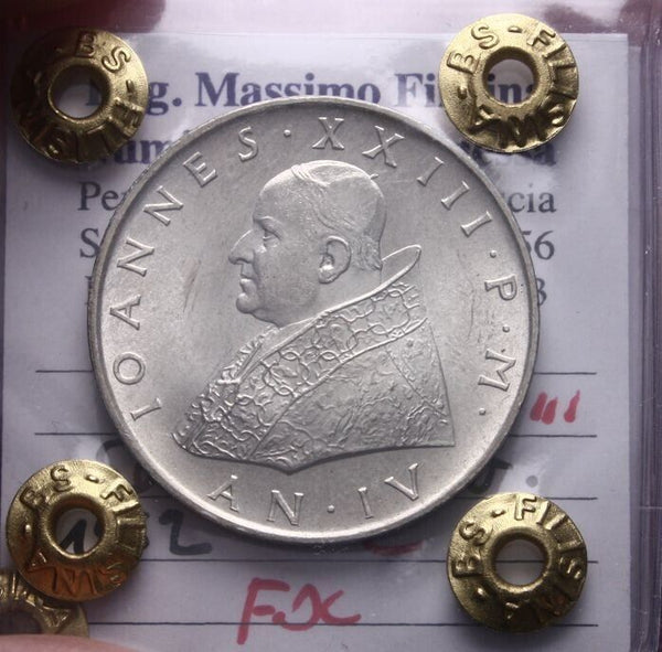 NL* POPE JOHN XXIII 500 SILVER LIRE 1962 IV FDC Filisina Massimo Expert Appraisal